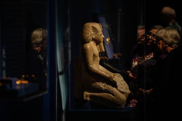 Treasures of the Pharaohs Exhibition opening night event in San Francisco SAN FRANCISCO, CA - JULY 30: Guests visit the Treasures of the Pharaohs Exhibition during the opening event as Mayor Daniel Lurie, Egyptian Minister Sherif Fathi Attia of Tourism and Antiquities, officials and invited guests attend at the de Young Museum in San Francisco, California, United States on July 30, 2026. Treasures of the Pharaohs Exhibition will be open to public on August 1. Tayfun Coskun Anadolu California United States. Editorial use only. Please get in touch for any other usage.  Copyright: x2026xAnadoluxTayfunxCoskunx