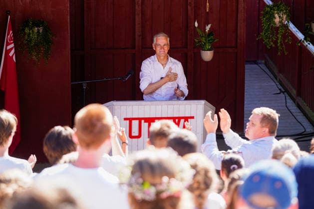 AUFs sommerleir pa Utoya Utoya 20260731. Statsminister Jonas Gahr Store taler under hans besok pa AUFs sommerleir. Foto: Thomas Fure NTB Utoya Norge WZTCao6ShxU EDITORIAL USE ONLY Ref:_POLWZTCao6ShxU.jpg *** AUF s Summer Camp on Utoya Utoya 20260731 Prime Minister Jonas Gahr Store speaks during his visit to the AUF summer camp Photo: Thomas Fure, NTB Utoya, Norway WZTCao6ShxU EDITORIAL USE ONLY Ref: POLWZTCao6ShxU jpg  Copyright: xThomasxFurex xNTBx