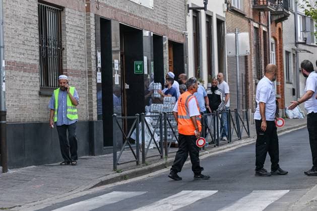 the funeral ceremony of Driss Atounane, in Brussels. The Schaerbeek resident was attacked on July 23 on the No. 55 tram while reportedly stepping in to defend a female passenger who was the target of racist and Islamophobic remarks from another passenger on the bus.  EMILExWINDAL 182468616