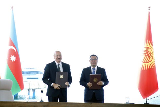 Ilham Aliyev - Kyrgyz President Sadyr Japarov meeting in Kyrgyzstan CHOLPON-ATA, KYRGYZSTAN - JULY 31: Azerbaijani President Ilham Aliyev and Kyrgyz President Sadyr Japarov meet in the city of Cholpon-Ata on the shores of Lake Issyk-Kul, on July 31, 2026 in Cholpon-Ata, Kyrgyzstan. Nazir Aliyev Tayfur Anadolu Cholpon-ata Kyrgyzstan. Editorial use only. Please get in touch for any other usage.  Copyright: x2026xAnadoluxNazirxAliyevxTayfurx