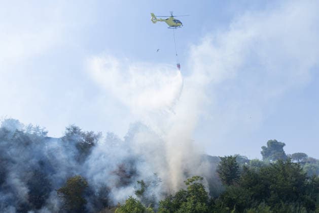 IPA87137279 - Rome: Fire Breaks Out on Monte Ciocci in Rome  Copyright: xMatteoxNardonex xx 87137279