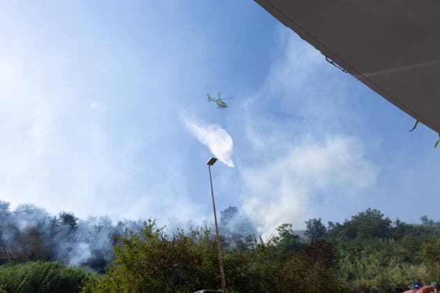 IPA87137225 - Rome: Fire Breaks Out on Monte Ciocci in Rome  Copyright: xMatteoxNardonex xx 87137225