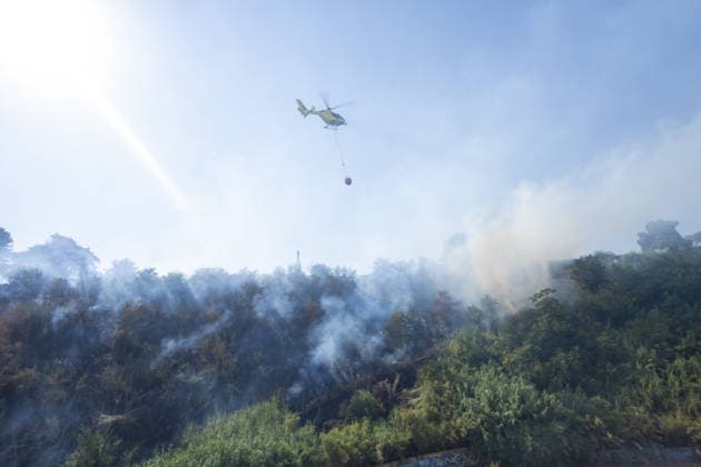 IPA87137249 - Rome: Fire Breaks Out on Monte Ciocci in Rome  Copyright: xMatteoxNardonex xx 87137249
