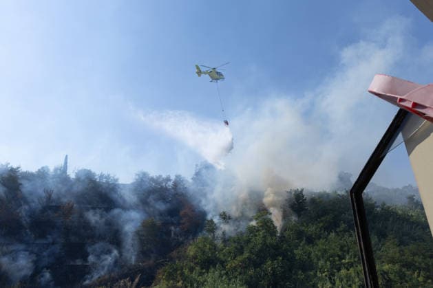 IPA87137256 - Rome: Fire Breaks Out on Monte Ciocci in Rome  Copyright: xMatteoxNardonex xx 87137256
