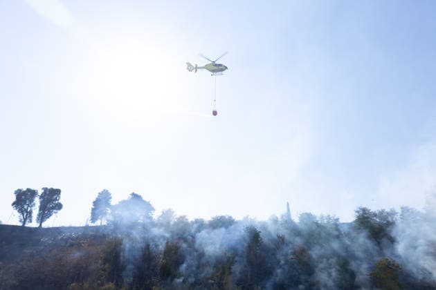 IPA87137277 - Rome: Fire Breaks Out on Monte Ciocci in Rome  Copyright: xMatteoxNardonex xx 87137277