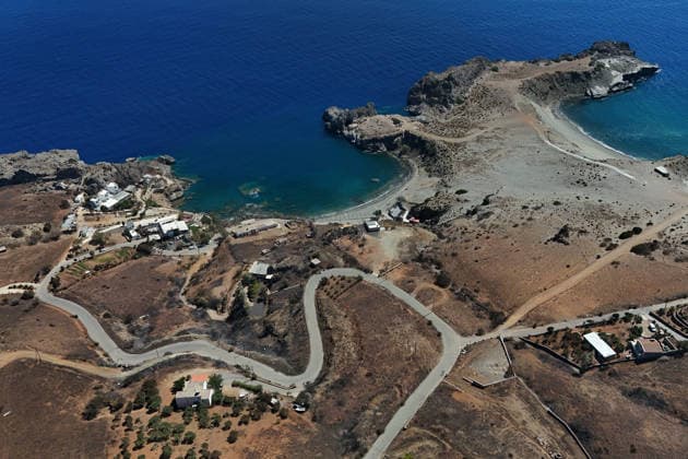 Aftermath of the devastating Crete wildfire CRETE, GREECE - JULY 31: A hill is seen burnt after a wildfire at the village of Agios Pavlos, in region Rethymno, on the island of Crete, Greece, on July 31, 2026. Costas Baltas Anadolu Crete Greece. Editorial use only. Please get in touch for any other usage.  Copyright: x2026xAnadoluxCostasxBaltasx