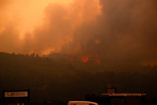 Wildfires in France - The Gros Bessillon Fire Reignited The Gros Bessillon wildfire in the Var region reignited today west of Correns, France, on July 31, 2026. Photo by Laurent Coust ABACAPRESS.com Correns France  Copyright: xCoustxLaurent ABACAx