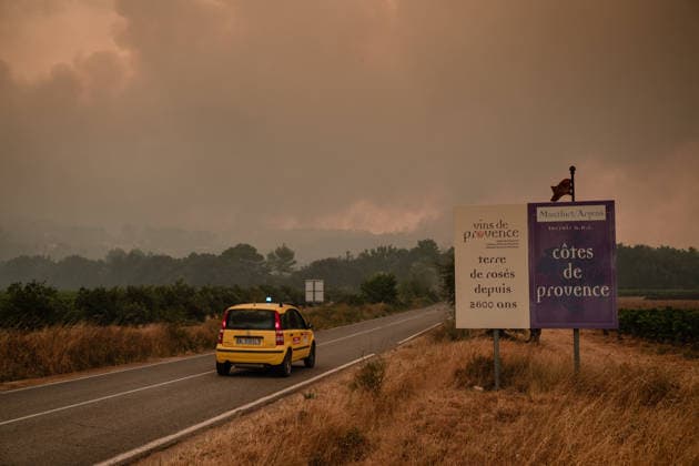 Wildfires in France - The Gros Bessillon Fire Reignited The Gros Bessillon wildfire in the Var region reignited today west of Correns, France, on July 31, 2026. Photo by Laurent Coust ABACAPRESS.com Correns France  Copyright: xCoustxLaurent ABACAx