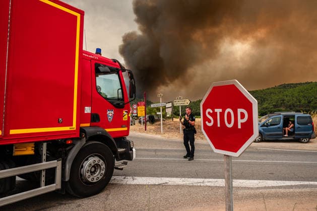 Wildfires in France - The Gros Bessillon Fire Reignited The Gros Bessillon wildfire in the Var region reignited today west of Correns, France, on July 31, 2026. Photo by Laurent Coust ABACAPRESS.com Correns France  Copyright: xCoustxLaurent ABACAx