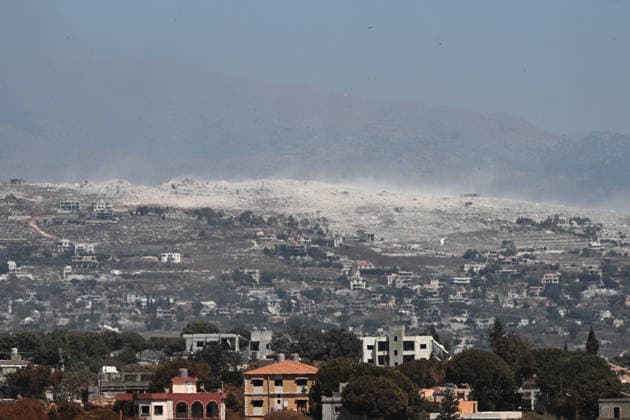 Extensive destruction in the ??southern Lebanon targeted by Israel with explosives BEAUFORT, LEBANON - JULY 31: Massive destruction and shattered rocky terrain are seen on a hillside following Israeli military strikes using 700 tons of explosives overnight in the Shaqif (Beaufort) region of southern Lebanon on July 31, 2026. The powerful blasts caused widespread destruction across the mountain slope, exposing raw earth and rock surfaces. Houssam Shbaro Anadolu Beaufort Lebanon. Editorial use only. Please get in touch for any other usage.  Copyright: x2026xAnadoluxHoussamxShbarox