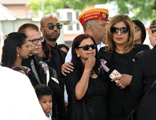 July 31, 2026, New York, New York, USA: July 31, 2026 - New York, NY, USA -The funeral for U.S. Army Staff Sergeant Angel Sarah Rampersad, the 28-year-old Ozone Park soldier killed on July 17, 2026 in Jordan by Iranian missile attack, takes place at the Calvary Assembly of God Church in Ozone Park Queens. Her family was joined by many other mourners including Mayor Mamdani and Gov. Hochul. (Andrea RENAULT Zuma Press New York USA - ZUMAg115 20260731_faf_g115_007 Copyright: xAndreaxRenaultx