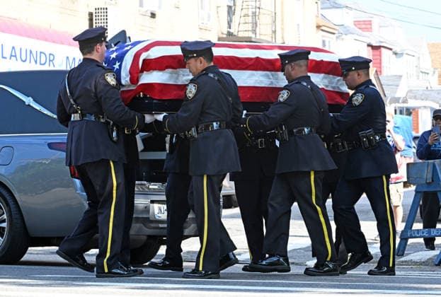 July 31, 2026, New York, New York, USA: July 31, 2026 - New York, NY, USA -The funeral for U.S. Army Staff Sergeant Angel Sarah Rampersad, the 28-year-old Ozone Park soldier killed on July 17, 2026 in Jordan by Iranian missile attack, takes place at the Calvary Assembly of God Church in Ozone Park Queens. Her family was joined by many other mourners including Mayor Mamdani and Gov. Hochul. (Andrea RENAULT Zuma Press New York USA  - ZUMAg115 20260731_faf_g115_017 Copyright: xAndreaxRenaultx