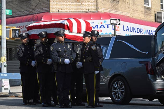 July 31, 2026, New York, New York, USA: July 31, 2026 - New York, NY, USA -The funeral for U.S. Army Staff Sergeant Angel Sarah Rampersad, the 28-year-old Ozone Park soldier killed on July 17, 2026 in Jordan by Iranian missile attack, takes place at the Calvary Assembly of God Church in Ozone Park Queens. Her family was joined by many other mourners including Mayor Mamdani and Gov. Hochul. (Andrea RENAULT Zuma Press New York USA - ZUMAg115 20260731_faf_g115_048 Copyright: xAndreaxRenaultx