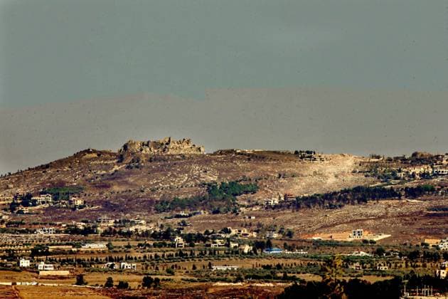 July 31, 2026, Shoukin, Shoukin, Lebanon: 31 July, 2026, Lebanon, Shoukin: A Picture shows silica dust R covering the hills in the areas of Arnoun and Al Shaqif, after Israeli forces carried out a series of detonations. Israeli forces carried out a series of detonations overnight near the UNESCO-listed Beaufort castle C in southern Lebanon, Lebanese state media reported on July 31, with Israel saying it had destroyed tunnels used by the Iran-backed Hezbollah militant group. Photo: dpa Shoukin Lebanon  - ZUMAn313 20260731_zip_n313_004 Copyright: xMarwanxNaamanix