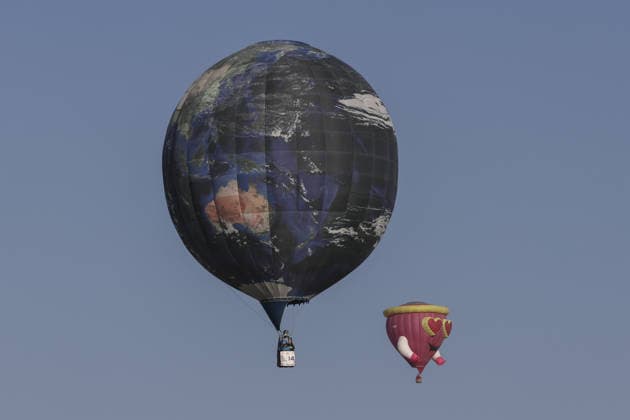 7th Cappadocia Balloon Festival NEVSEHIR, TURKIYE - AUGUST 01: Figure-shaped hot air balloons float above Cappadocia s fairy chimneys during the seventh Cappadocia Balloon Festival, on August 01, 2026 in Nevsehir, Turkiye. Organized by the Ministry of Culture and Tourism, the festival features 30 specially designed balloons brought from Turkiye and several other countries. During sunrise demonstration flights over Goreme, balloons shaped like hearts, owls, parrots, rockets and the Earth attracted the attention of local and international visitors. Osmancan Gurdogan Anadolu Nevsehir Turkey. Editorial use only. Please get in touch for any other usage.  Copyright: x2026xAnadoluxOsmancanxGurdoganx