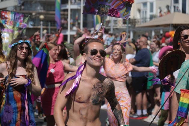 . 01 08 2026. Brighton, United Kingdom. Brighton & Hove Pride LGBTQ+ Community Parade 2026. The Pride LGBTQ+ Community Parade is one of the undisputed highlights of the Brighton & Hove Pride weekend and is a glorious showcase of the city s charities, community groups and small businesses as well as the invaluable emergency services, the NHS and statutory partners.  xMartynxWheatleyx xi-Imagesx IIM-26934-0008
