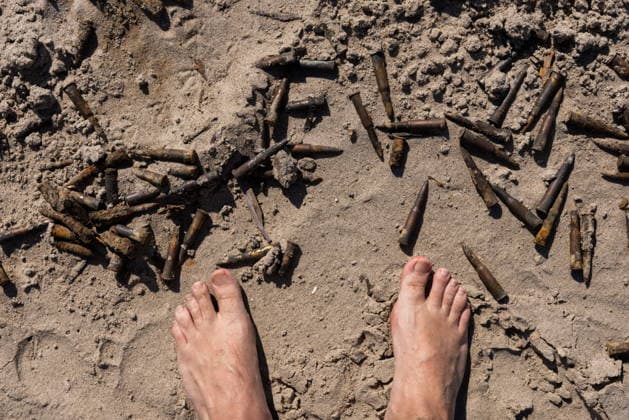 Batina 010826. Historically low water level of the Danube has revealed the remains of old cars, ships and weapons in its riverbed. Photo: Marin Franov CROPIX Copyright: xxMarinxFranovx batina_vodostaj4-010826