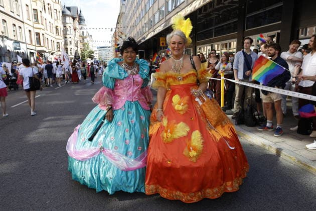 STOCKHOLM, SVERIGE 20260801 Robert Oskarsson och Sus Lantz i Prideparaden som gar fran Norr Mälarstrand till Slussen under arets Stockholm Pride STOCKHOLM SVERIGE x11700x *** STOCKHOLM, SWEDEN 20260801 Robert Oskarsson and Sus Lantz in the Pride parade, which runs from Norr Mälarstrand to Slussen during this year s Stockholm Pride STOCKHOLM SWEDEN x11700x  Copyright: xMagnusxGrimstedt TTx STOCKHOLM PRIDE 4Z4VS45EfKk