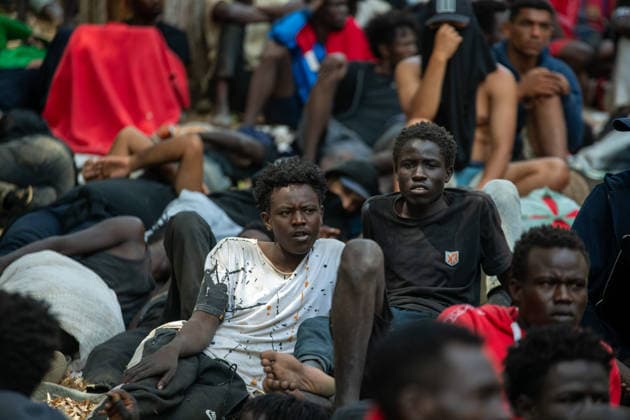 August 1, 2026, Ceuta, Ceuta, Spain: The Ceuta Temporary Immigrant Stay Center (CETI) is currently facing extreme tension and severe overcrowding, reaching a state of absolute collapse. The facility has been forced to close its doors to new male arrivals due to a critical lack of space. Ceuta Spain - ZUMAd308 20260801_zsp_d308_011 Copyright: xJuanxCarlosxLucasx