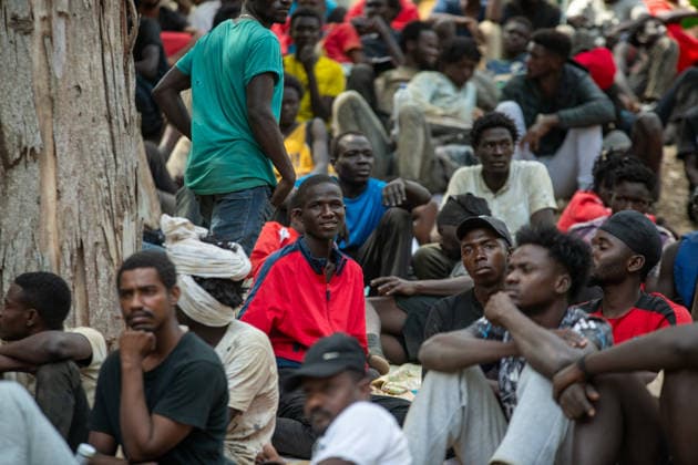 August 1, 2026, Ceuta, Ceuta, Spain: The Ceuta Temporary Immigrant Stay Center (CETI) is currently facing extreme tension and severe overcrowding, reaching a state of absolute collapse. The facility has been forced to close its doors to new male arrivals due to a critical lack of space. Ceuta Spain - ZUMAd308 20260801_zsp_d308_018 Copyright: xJuanxCarlosxLucasx