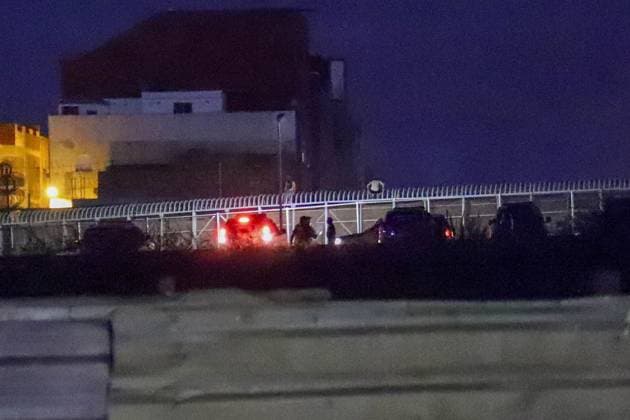 Attempted Border Fence Crossing in Melilla MELILLA, SPAIN AUGUST 1, 2026: Spanish security forces respond to multiple attempted irregular border crossings along the Spain Morocco border in Melilla. A large group of migrants first attempted to enter the Spanish enclave through the South Breakwater (Dique Sur). After they were intercepted, a security operation was deployed at the Beni-Enzar border crossing, where another group attempted to scale the Melilla border fence. According to the Spanish Government Delegation, 19 migrants entered Melilla by sea, including 15 unaccompanied minors and four women. Authorities said the number of people who may have entered through the border fence has not yet been confirmed. Melilla Spain Copyright: x xMohaxBelkasenx xJNAxPressx