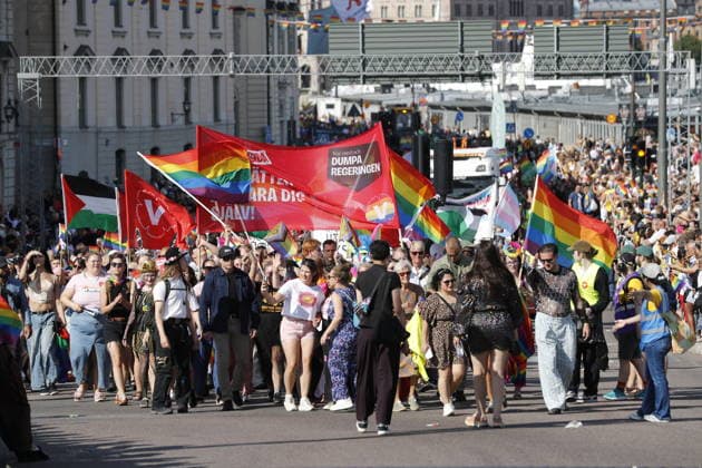 STOCKHOLM, SVERIGE 20260801 Prideparaden gar fran Norr Mälarstrand till Slussen under arets Stockholm Pride STOCKHOLM SVERIGE x11700x *** STOCKHOLM, SWEDEN 20260801 The Pride parade runs from Norr Mälarstrand to Slussen during this year s Stockholm Pride STOCKHOLM SWEDEN x11700x  Copyright: xMagnusxGrimstedt TTx STOCKHOLM PRIDE w9Qd076_oLM