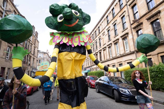 August 1, 2026, Glasgow, Scotland, UK: Hundreds of people took part in this years Govanhill International Festival & Carnival parade, a community-led anti-racist arts and cultural event organised by the Govanhill Baths Community Trust. The annual festival, themed Solidarity this year, was founded in response to racist attacks in the area. Glasgow UK  - ZUMAs357 20260801_zip_s357_010 Copyright: xCameronxScottx