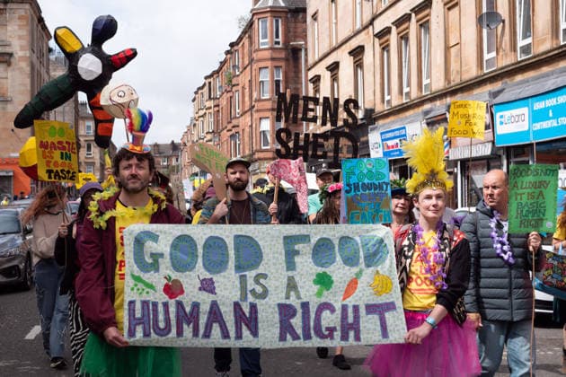 August 1, 2026, Glasgow, Scotland, UK: Hundreds of people took part in this years Govanhill International Festival & Carnival parade, a community-led anti-racist arts and cultural event organised by the Govanhill Baths Community Trust. The annual festival, themed Solidarity this year, was founded in response to racist attacks in the area. Glasgow UK - ZUMAs357 20260801_zip_s357_017 Copyright: xCameronxScottx