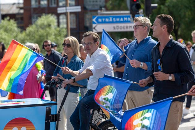 August 1, 2026, Stockholm, Sweden: STOCKHOLM, SWEDEN - AUGUST 1, 2026: Swedish Prime Minister Ulf Kristersson takes part in the Stockholm Pride Parade, the largest Pride parade in the Nordic region, through central Stockholm, celebrating LGBTQ rights, diversity and inclusion. Sweden  - ZUMAa136 20260801_zap_a136_015 Copyright: xJoelxLindhex