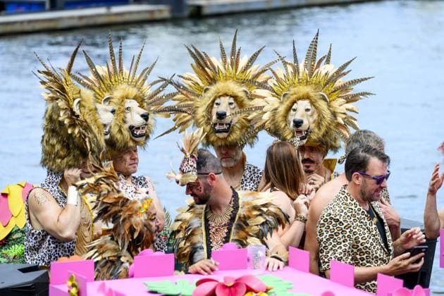 Amsterdam, The Netherlands, 2026-08-01 13:32:39 AMSTERDAM, 01-08-2026, Canals of Amsterdam. Amsterdam is the host city for WorldPride. Under the theme UNITY, equal rights, visibility, and international solidarity take center stage. The program includes the Pride Walk, Canal Parade, and a conference, among other things. PHOTO: NLBeeld Patrick van Emst Credit: NL Beeld Patrick van Emst  Copyright: xx x