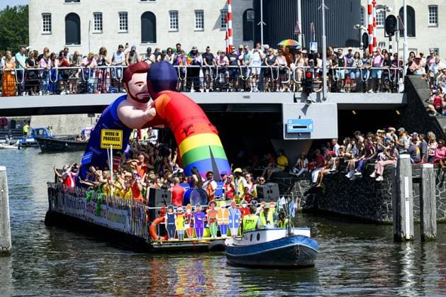 Amsterdam, The Netherlands, 2026-08-01 14:21:40 AMSTERDAM, 01-08-2026, Canals of Amsterdam. Amsterdam is the host city for WorldPride. Under the theme UNITY, equal rights, visibility, and international solidarity take center stage. The program includes the Pride Walk, Canal Parade, and a conference, among other things. PHOTO: NLBeeld Patrick van Emst Credit: NL Beeld Patrick van Emst  Copyright: xx x