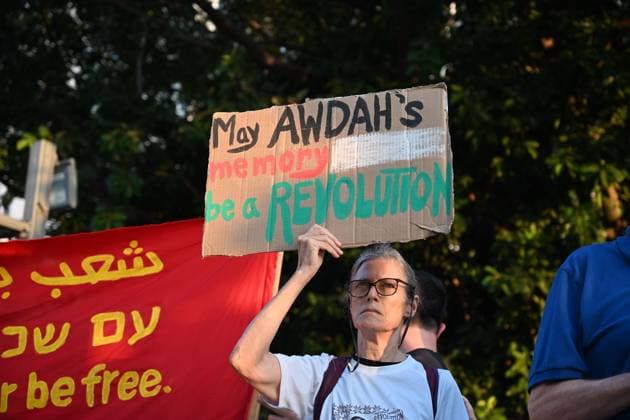 Pro-Palestinian Demonstration Held in Tel Aviv TEL AVIV, Israel August 1, 2026: Demonstrators take part in a pro-Palestinian protest under the slogan Stop Settler Terror, calling for the liberation of Palestine. The demonstration was held in Tel Aviv as participants expressed their political views and demands. TEL AVIV IL Copyright: x xPaulinaxPatimerx xJNAxPressx