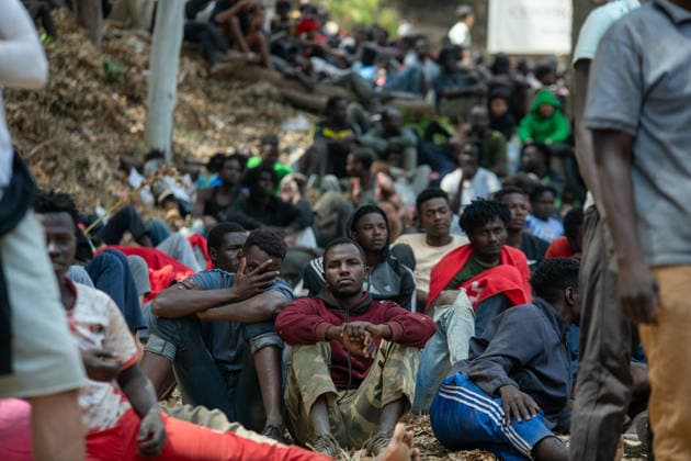 August 1, 2026, Ceuta, Ceuta, Spain: The Ceuta Temporary Immigrant Stay Center (CETI) is currently facing extreme tension and severe overcrowding, reaching a state of absolute collapse. The facility has been forced to close its doors to new male arrivals due to a critical lack of space. Ceuta Spain - ZUMAd308 20260801_zsp_d308_050 Copyright: xJuanxCarlosxLucasx