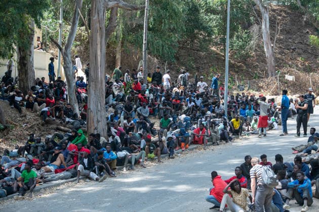 August 1, 2026, Ceuta, Ceuta, Spain: The Ceuta Temporary Immigrant Stay Center (CETI) is currently facing extreme tension and severe overcrowding, reaching a state of absolute collapse. The facility has been forced to close its doors to new male arrivals due to a critical lack of space. Ceuta Spain - ZUMAd308 20260801_zsp_d308_052 Copyright: xJuanxCarlosxLucasx