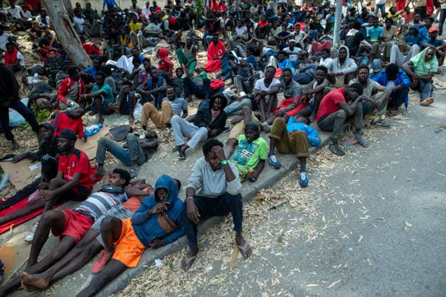 August 1, 2026, Ceuta, Ceuta, Spain: The Ceuta Temporary Immigrant Stay Center (CETI) is currently facing extreme tension and severe overcrowding, reaching a state of absolute collapse. The facility has been forced to close its doors to new male arrivals due to a critical lack of space. Ceuta Spain - ZUMAd308 20260801_zsp_d308_023 Copyright: xJuanxCarlosxLucasx