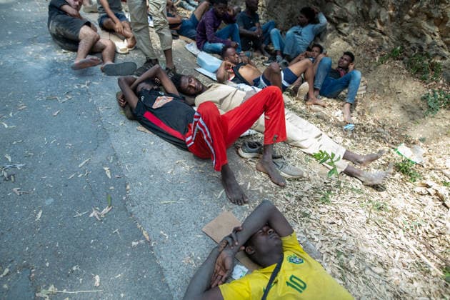 August 1, 2026, Ceuta, Ceuta, Spain: The Ceuta Temporary Immigrant Stay Center (CETI) is currently facing extreme tension and severe overcrowding, reaching a state of absolute collapse. The facility has been forced to close its doors to new male arrivals due to a critical lack of space. Ceuta Spain - ZUMAd308 20260801_zsp_d308_022 Copyright: xJuanxCarlosxLucasx