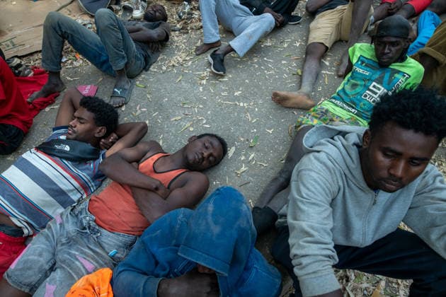 August 1, 2026, Ceuta, Ceuta, Spain: The Ceuta Temporary Immigrant Stay Center (CETI) is currently facing extreme tension and severe overcrowding, reaching a state of absolute collapse. The facility has been forced to close its doors to new male arrivals due to a critical lack of space. Ceuta Spain - ZUMAd308 20260801_zsp_d308_020 Copyright: xJuanxCarlosxLucasx