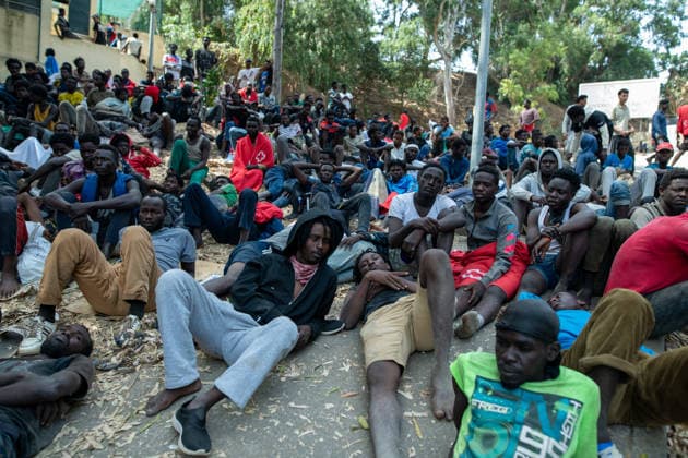 August 1, 2026, Ceuta, Ceuta, Spain: The Ceuta Temporary Immigrant Stay Center (CETI) is currently facing extreme tension and severe overcrowding, reaching a state of absolute collapse. The facility has been forced to close its doors to new male arrivals due to a critical lack of space. Ceuta Spain - ZUMAd308 20260801_zsp_d308_021 Copyright: xJuanxCarlosxLucasx