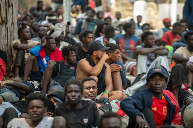 August 1, 2026, Ceuta, Ceuta, Spain: The Ceuta Temporary Immigrant Stay Center (CETI) is currently facing extreme tension and severe overcrowding, reaching a state of absolute collapse. The facility has been forced to close its doors to new male arrivals due to a critical lack of space. Ceuta Spain - ZUMAd308 20260801_zsp_d308_008 Copyright: xJuanxCarlosxLucasx