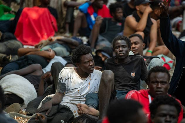 August 1, 2026, Ceuta, Ceuta, Spain: The Ceuta Temporary Immigrant Stay Center (CETI) is currently facing extreme tension and severe overcrowding, reaching a state of absolute collapse. The facility has been forced to close its doors to new male arrivals due to a critical lack of space. Ceuta Spain - ZUMAd308 20260801_zsp_d308_009 Copyright: xJuanxCarlosxLucasx
