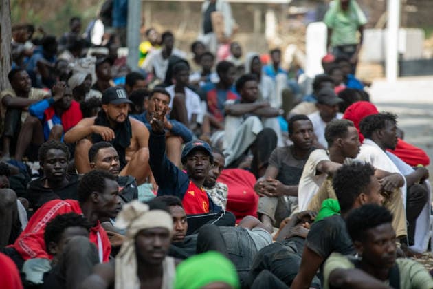 August 1, 2026, Ceuta, Ceuta, Spain: The Ceuta Temporary Immigrant Stay Center (CETI) is currently facing extreme tension and severe overcrowding, reaching a state of absolute collapse. The facility has been forced to close its doors to new male arrivals due to a critical lack of space. Ceuta Spain - ZUMAd308 20260801_zsp_d308_005 Copyright: xJuanxCarlosxLucasx