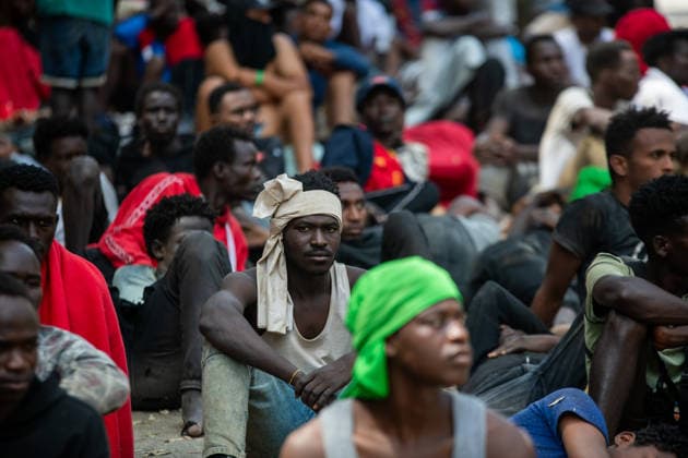 August 1, 2026, Ceuta, Ceuta, Spain: The Ceuta Temporary Immigrant Stay Center (CETI) is currently facing extreme tension and severe overcrowding, reaching a state of absolute collapse. The facility has been forced to close its doors to new male arrivals due to a critical lack of space. Ceuta Spain - ZUMAd308 20260801_zsp_d308_006 Copyright: xJuanxCarlosxLucasx