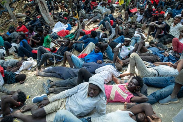 August 1, 2026, Ceuta, Ceuta, Spain: The Ceuta Temporary Immigrant Stay Center (CETI) is currently facing extreme tension and severe overcrowding, reaching a state of absolute collapse. The facility has been forced to close its doors to new male arrivals due to a critical lack of space. Ceuta Spain - ZUMAd308 20260801_zsp_d308_024 Copyright: xJuanxCarlosxLucasx