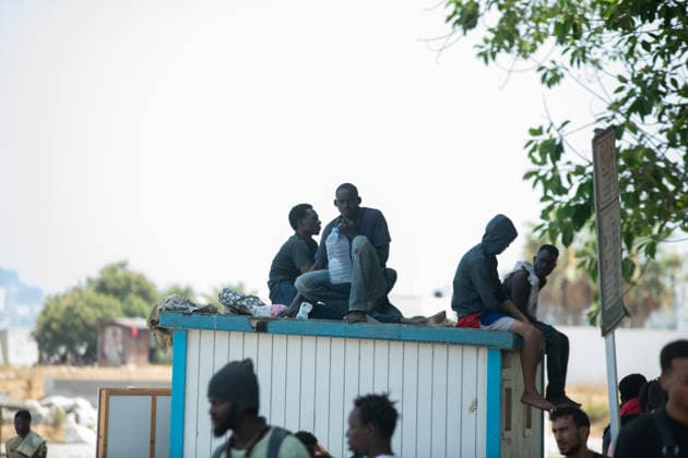 August 1, 2026, Ceuta, Ceuta, Spain: The Ceuta Temporary Immigrant Stay Center (CETI) is currently facing extreme tension and severe overcrowding, reaching a state of absolute collapse. The facility has been forced to close its doors to new male arrivals due to a critical lack of space. Ceuta Spain - ZUMAd308 20260801_zsp_d308_084 Copyright: xJuanxCarlosxLucasx
