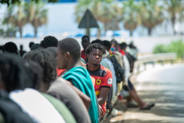 August 1, 2026, Ceuta, Ceuta, Spain: The Ceuta Temporary Immigrant Stay Center (CETI) is currently facing extreme tension and severe overcrowding, reaching a state of absolute collapse. The facility has been forced to close its doors to new male arrivals due to a critical lack of space. Ceuta Spain - ZUMAd308 20260801_zsp_d308_089 Copyright: xJuanxCarlosxLucasx
