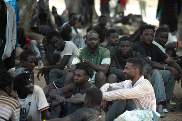 August 1, 2026, Ceuta, Ceuta, Spain: The Ceuta Temporary Immigrant Stay Center (CETI) is currently facing extreme tension and severe overcrowding, reaching a state of absolute collapse. The facility has been forced to close its doors to new male arrivals due to a critical lack of space. Ceuta Spain - ZUMAd308 20260801_zsp_d308_090 Copyright: xJuanxCarlosxLucasx