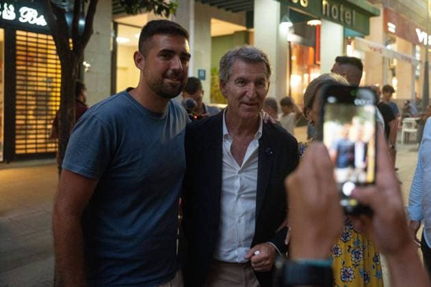 August 1, 2026, Ceuta, Spain: CEUTA, Spain Ã¢â‚¬ August 1, 2026: Popular Party leader and opposition leader Alberto NoÂºoÂ±ez FeijoÂ³o visits Ceuta following a migrant crisis in which tens of thousands of people entered the city. The visit comes amid ongoing political debate over migration and border management. Ceuta Spain - ZUMAq101 20260801_zna_q101_230 Copyright: xMarioxMoroÂ³Nx