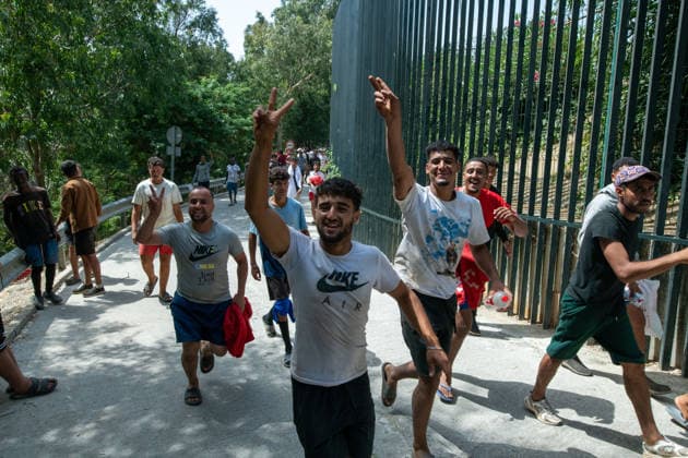 August 1, 2026, Ceuta, Ceuta, Spain: The Ceuta Temporary Immigrant Stay Center (CETI) is currently facing extreme tension and severe overcrowding, reaching a state of absolute collapse. The facility has been forced to close its doors to new male arrivals due to a critical lack of space. Ceuta Spain - ZUMAd308 20260801_zsp_d308_035 Copyright: xJuanxCarlosxLucasx