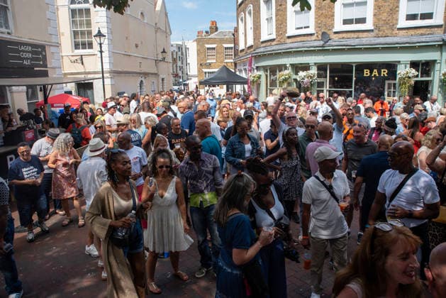 August 1, 2026, Margate, United Kingdom: Revellers dance front of the stage during the Margate Soul Festival. The Margate Soul Weekender (also known as Margate Soul Festival) celebrated its 25th anniversary from Friday, July 31 to Sunday, August 2, 2026. It is widely recognized as the UK s largest independent soul street party and festival. Spanning three days, it transforms the seaside town into a massive celebration of soul, funk, jazz-funk, reggae, and R&B. Margate United Kingdom - ZUMAs197 20260801_aaa_s197_107 Copyright: xKrisztianxElekx