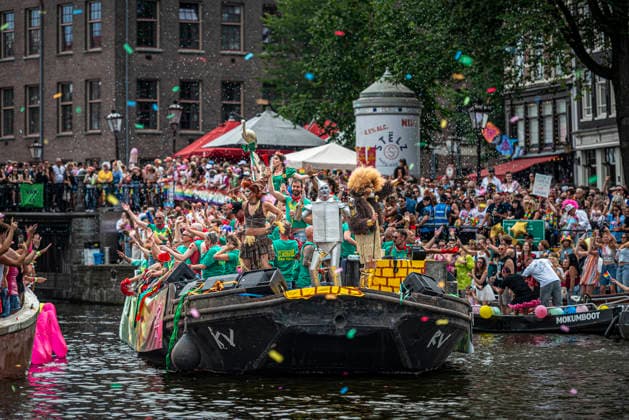 August 1, 2026, Amsterdam, North Holland, Netherlands: Canal Parade participants act out scenes from the Wizard of Oz. August 1, 2026, Amsterdam, the Netherlands. Hundreds of thousands of spectators joined the 30th edition of the Pride Canal Parade, the highlight of WorldPride Amsterdam 2026. This yearÃ¢â‚¬â ¢s parade also included the WorldPride Stadium grandstand, with seating for approximately 10,000 people to watch as floats pass. Amsterdam Netherlands - ZUMAp202 20260801_zip_p202_027 Copyright: xJamesxPetermeierx